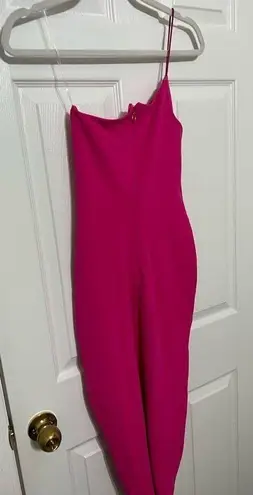Nookie NWT Lust One Shoulder Midi Dress in Neon Pink