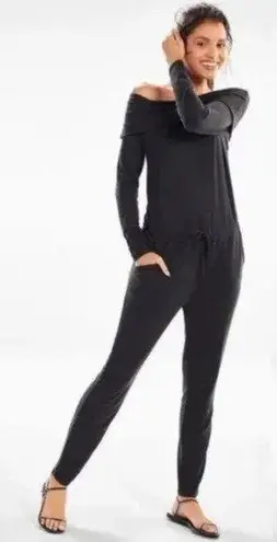 Fabletics  Gray Tess Off Shoulder Jumpsuit Small - Image 1