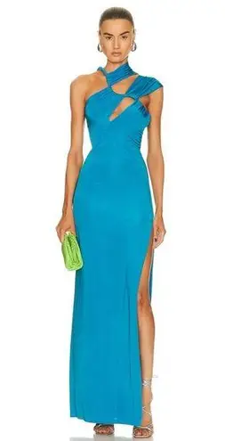 Et Ochs x Revolve June Cutout Ruched Gown in Cyan Blue Size 6 New w/Tag $1,695