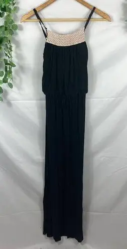 Gilli Knit top tie waist maxi dress Black Size XS