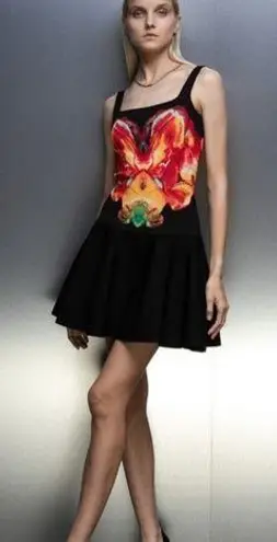 Alexander McQueen Solarised Orchid Jacquard Knit Mini Dress