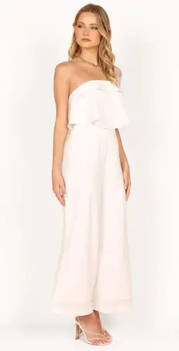 Petal and Pup Katia White Strapless Wide Leg Jumpsuit XS