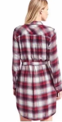 Pendleton GAP + Plaid Shirt Dress with Belt Large Patriotic Long Sleeve