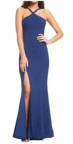 Dress the Population  Brianna Slit Halter Gown Size M