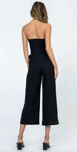Princess Polly The Kit Black Strapless Belted Cropped Jumpsuit 6