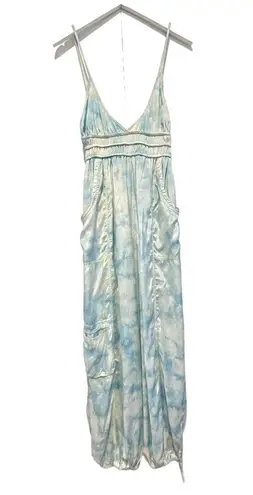 Urban Outfitters Out From Under Women’s Small  Sleevless Pant Jumpsuit Blue Tie Dye Jumper Cargo