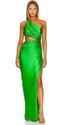 The Sei x Revolve One Shoulder Cut Out Gown in Palm 2 New Womens Long Dress Green