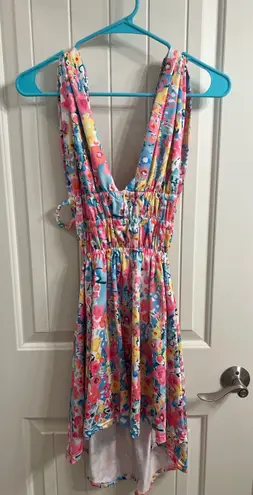 Floral Mini Dress Pink Size M