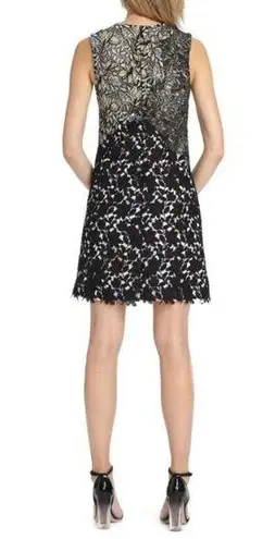 Monique Lhuillier NEW ML Moniqu Lhuillier Floral Lace Embellished Beaded Cocktail Sheath Dress 14