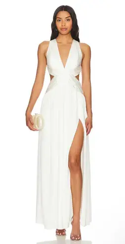 Katie May Katie May X Revolve Annette Gown in Ecru Small