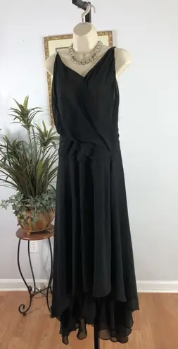 Lulus Women Small Maxi Dress Coveted Ballroom Evening Grown Formal Wear Black