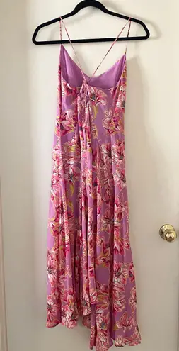 ASTR the Label Janine Floral Midi Dress Pink & Purple