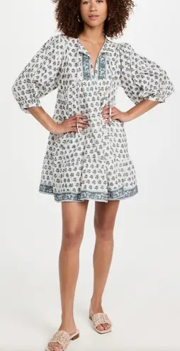 Marea casita dress Elegant Blue and White Patterned Mini Dress size S NWOT