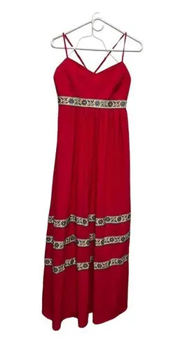 Badgley Mischka Belle Badgley Mischka Size 4 Small Pink Maxi Dress Empire Waist AQJ-C