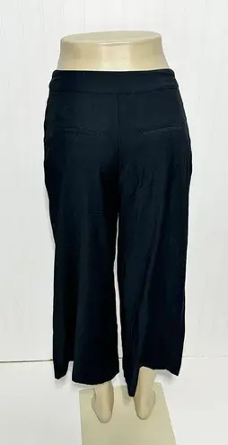 Who What Wear  Wide Leg Crop Flowy Pants High Rise Casual Black Women’s Size 4