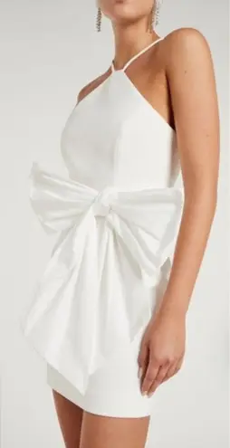 Rebecca Vallance Grace Halterneck Mini Dress NEW Sz UK 10/US 6 White