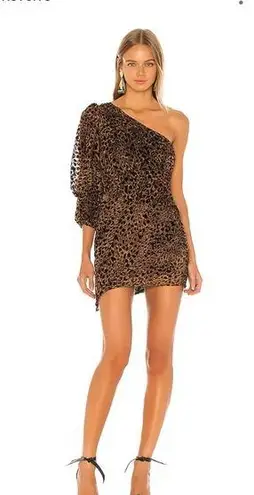 Camila Coelho  Pilar Mini Dress in Brown Leopard NWT