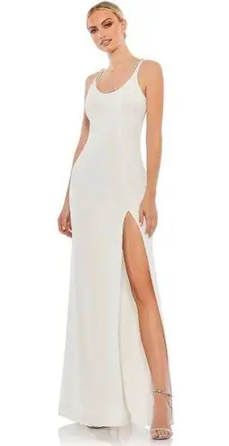 Mac Duggal IEENA 26583 Sleeveless Crystal Scoop Neck Column Gown Size 6