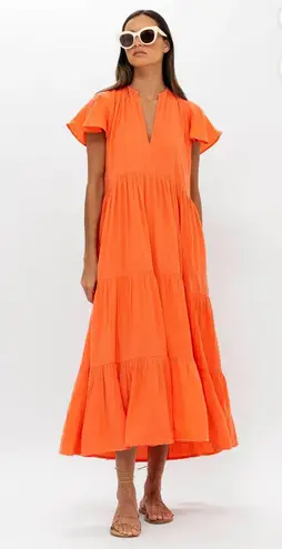 Tuckernuck Oliphant Designs V-Neck Maxi Dress Watercolor Print Pockets