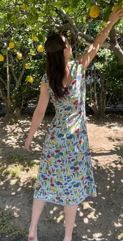 Unique Vintage Beautiful Handmade retro midi dress  