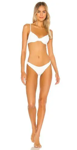 Beach Riot Camilla Bikini Top in White Small Womens Swimsuit