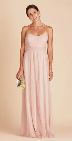 Birdy Grey NWT  Christina Convertible Vintage Blush Pink Tulle Maxi Dress