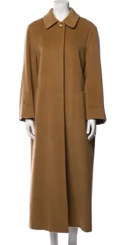 Cinzia Rocca Long Pure Virgin Wool Brown Coat Vintage Made in Italy sz 16