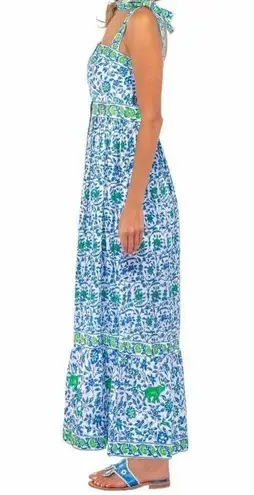 Gretchen Scott NWT Samode East India Midi Dress Blue Green Multi Tiered X-Small