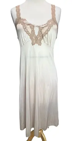 Vanity Fair Vintage Slip Dress Womens S Ivory Lace Trim Coquette Fairy Feminine