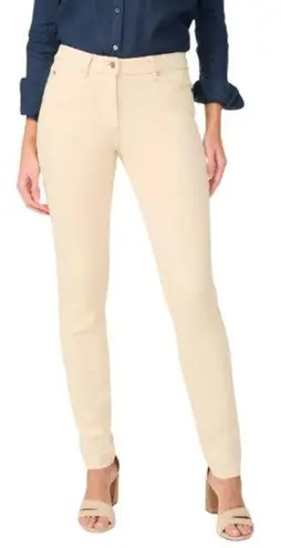 J. McLaughlin  Lexi Jeans in Raw Beige Mid Rise Slim Leg Stretch Women's 8