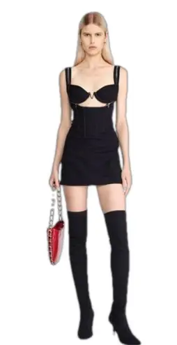 Dion Lee Zip Underwire Mini Dress Black Size 0