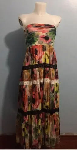 Fuzzi Floral Maxi Dress/Skirt Medium . $825 Red