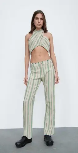 ZARA  The Beth Cotton Striped Pants