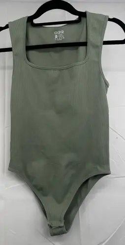 OQQ Bodysuit Sexy Ribbed One Piece Square Neck Women's XL Green EUC