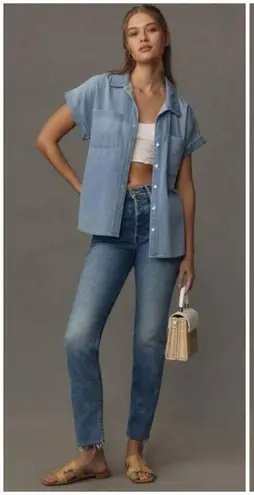 💕MOTHER💕 The Tomcat Ankle Fray Jeans ~ On The Road Button Fly 30 NWOT Blue - Image 7