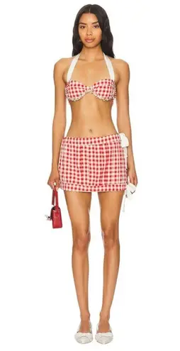 Milkwhite Bustier Top in Red Small New Womens Cropped Tank Bralette