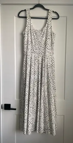 Alfani Printed Black & White Tank Top Midi Waves Dress