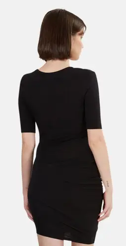 Alexander Wang T by navy blue asymmetric stretch-modal dress size XS extra small