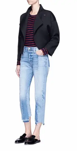 Elizabeth and James women’s Kellan collar black biker jacket size small S