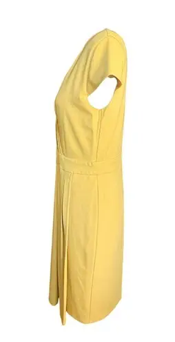 Max Mara Yellow Faux Knee Length Wrap Dress Size 12
