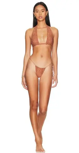 Free People NWT Stone Fox Swim x  Wild Cat River Bottom Medium Brown Cheeky