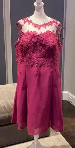 Women’s Lace Appliqué Chiffon Dress with Jacket Size 22 **READ DESCRIPTION*