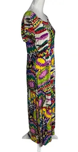 Jams World Vintage Sun Motif Colorful Shift Maxi Dress Size M