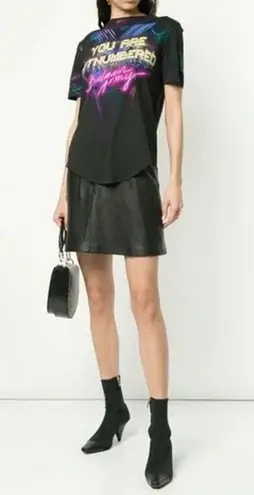 Balmain Army You Are Outnumbered Distressed Graphic Tee Black Multi Women 34 / 2