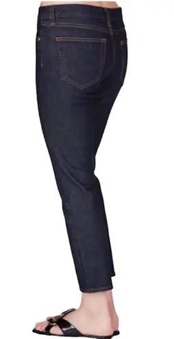 Crippen Dark Rinse Denim Slim Straight Cropped Jeans Deep Blue Size 24