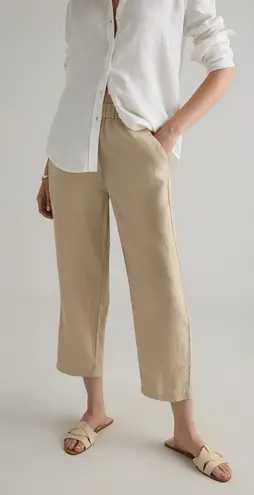 Quince European Linen Pants Driftwood Beige Khaki Size XS