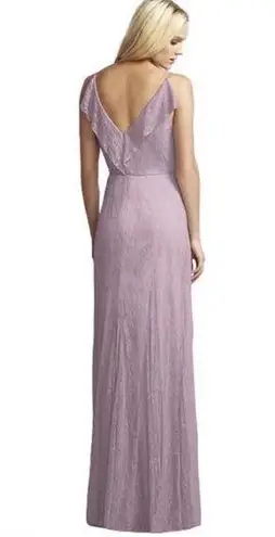 Jenny Yoo Lace Ruffle Maxi Bridesmaid Dress