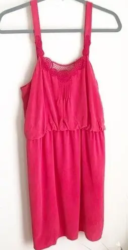 Tibi NY smoked silk pink mini dress