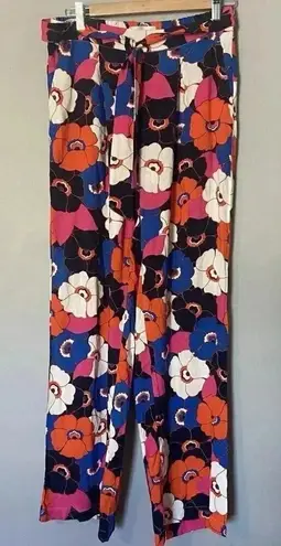 Jules & Leopold Floral Pull On Wide Leg Pants Boho Hippie 70s Size Medium New - Image 1