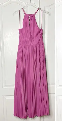 NWT Jonathan Simkhai Carli Plissé Halter Midi